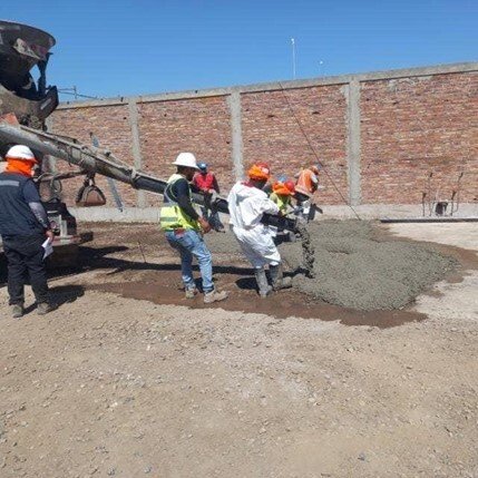 Hormigonado en estación metro